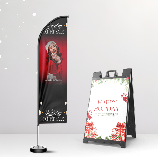 Outdoor Holiday Signage (Attract Foot Traffic Before They Walk In)