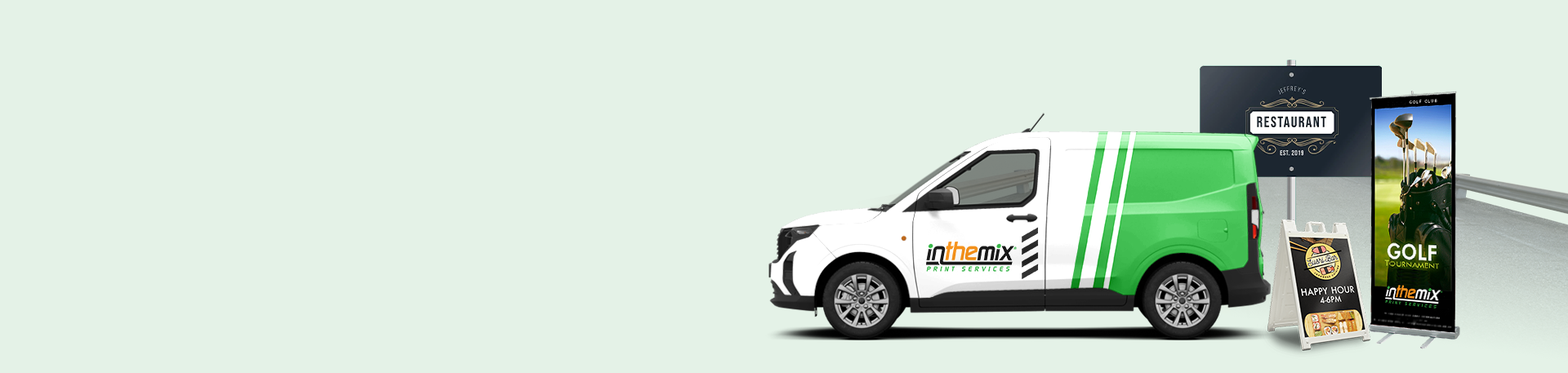 Signage/vehicle wraps Banner