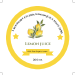 Square stickers for food promotion