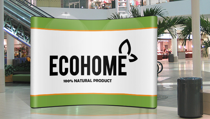 8’ Curved Mural Pop-Up Display