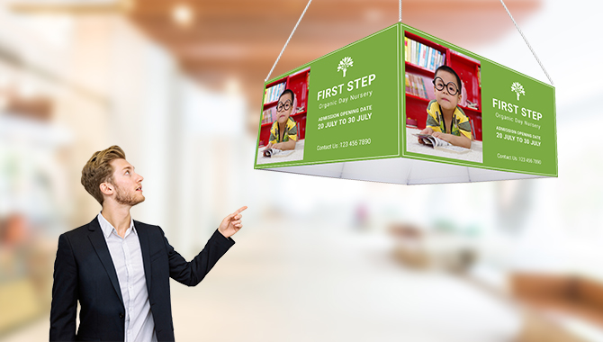 8’ Square EuroFit Hanging Banner Kit