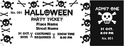 Halloween Full Edge Ticket Landscape