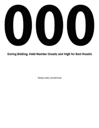 Auction Bid Cards With Stub