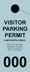Hanging Numbered Parking Permit