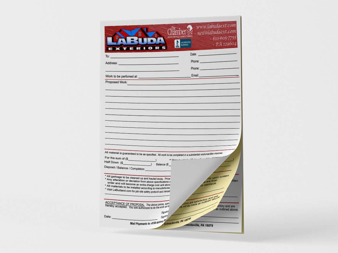 Carbonless Forms (NCR) - Loose