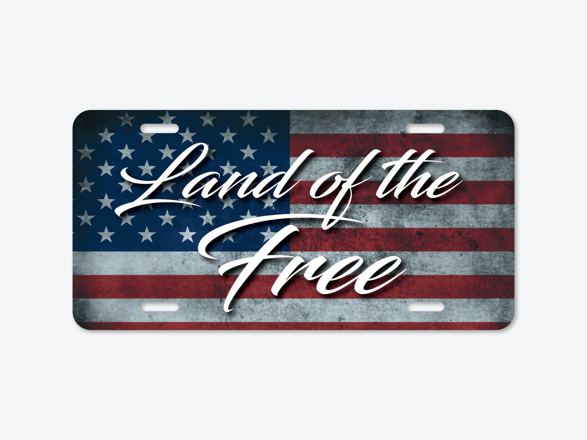 License Plate - Land of the Free Flag