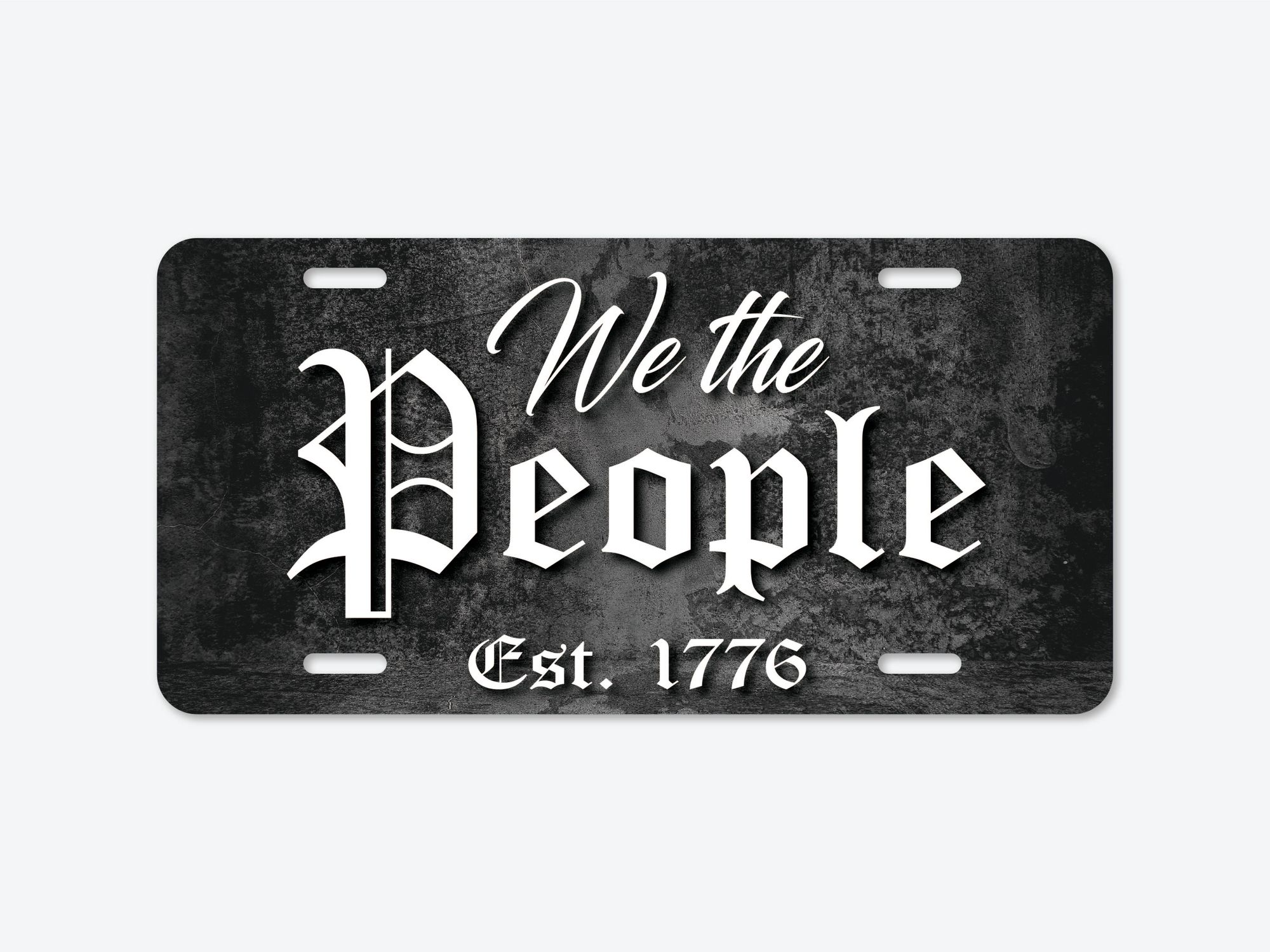 License Plate - We the people - black