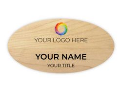 1.5 x 3 Oval - Wood Grain