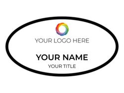 1.5 x 3 Oval - Black/White