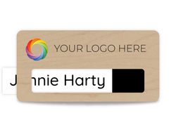 1.5 x 3 - Logo Only - Wood Grai