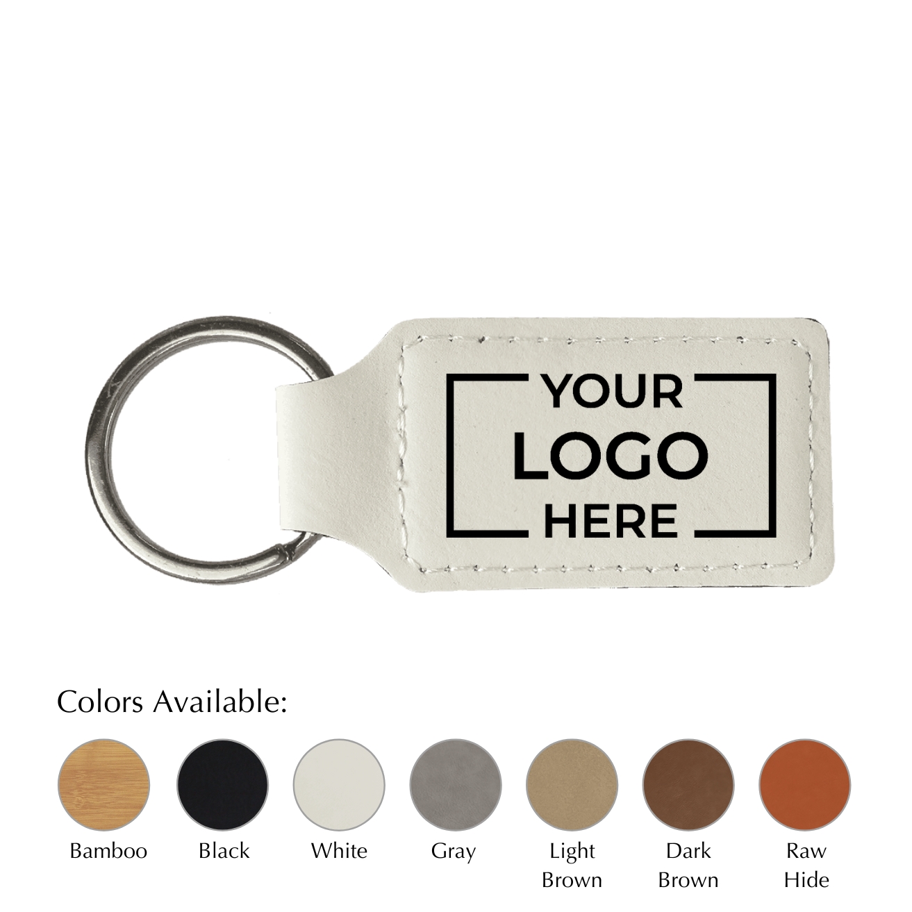 Branded Leatherette Keychain