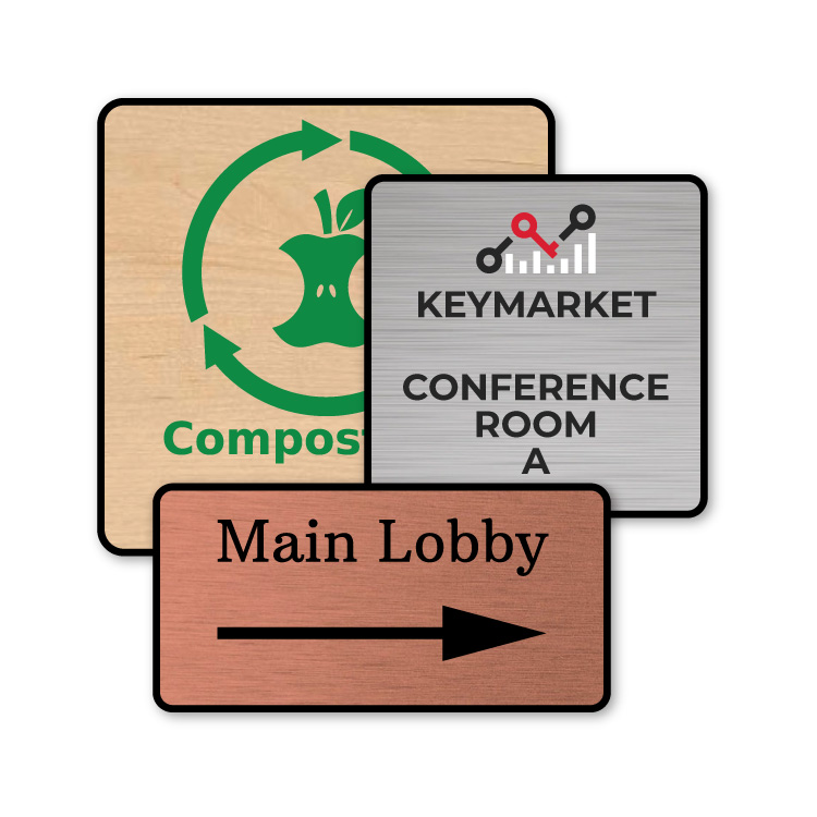 National Name Badge - Engraved or Printed Office Signs with Frame