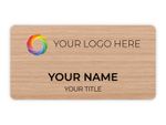 1.5 x 3 Oak Name Badge