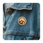 Engraved Wooden Lapel Pins 1