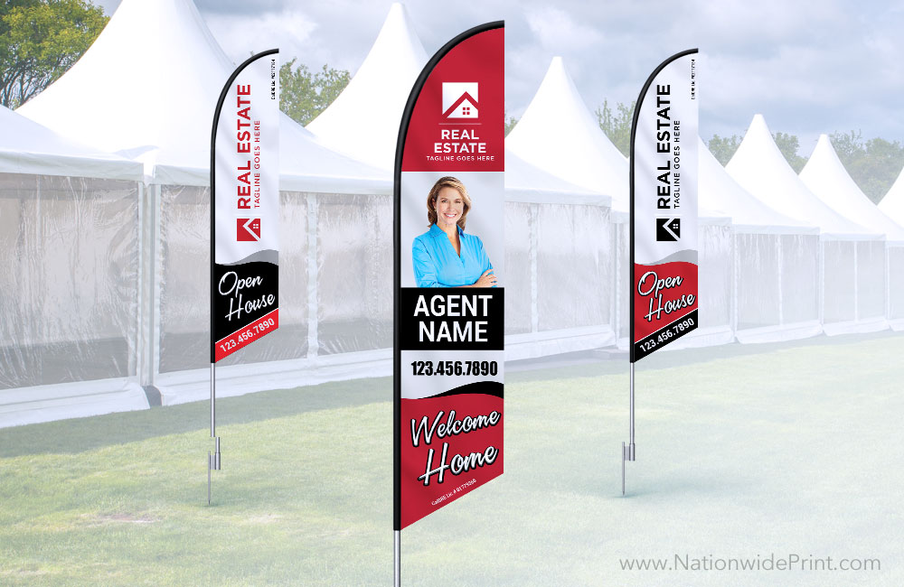 Feather Angled Flag ( Small ) 9ft.