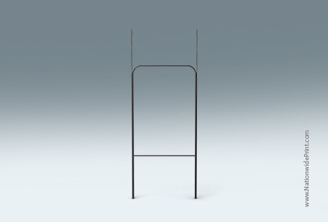 10.5"W x 28.5"H Heavy Duty H-Stake Holds ( 4mm Coroplast )