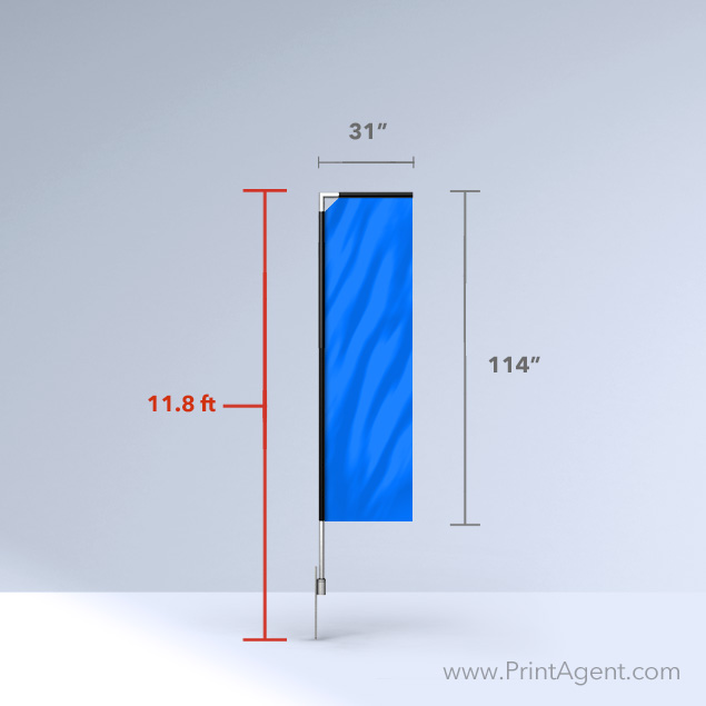 Rectangle Feather Flag (Medium)-11.8ft