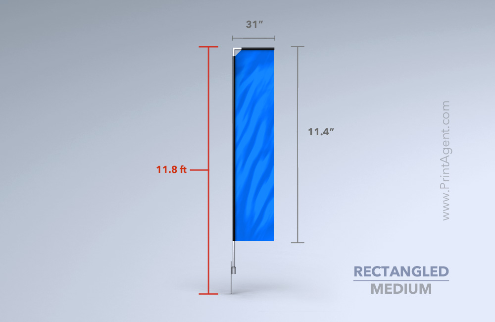 Rectangle Feather Flag (Medium)-11.8ft 1