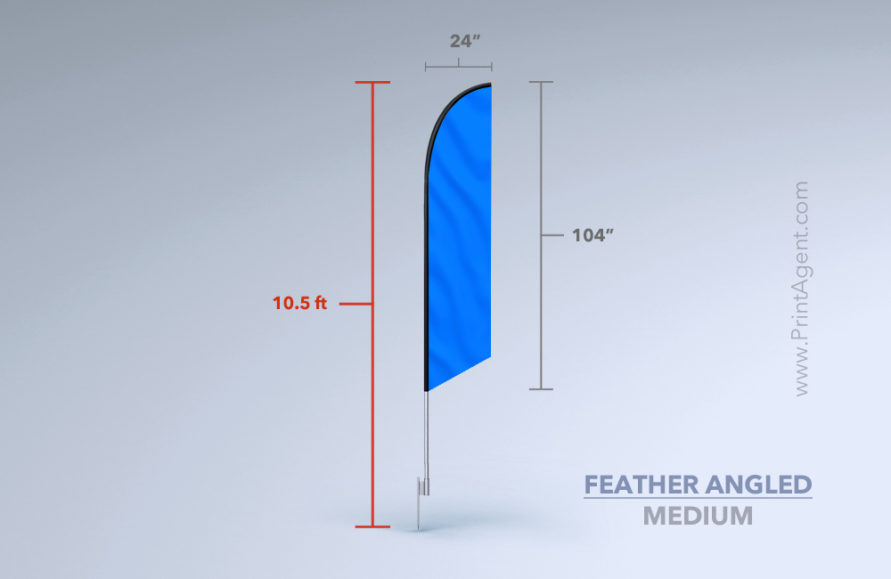 Feather Angled Flag ( Medium ) 10.5ft. 2