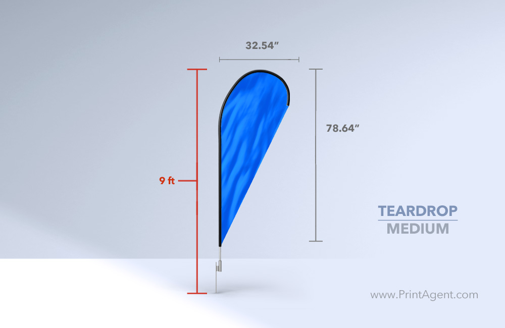 Teardrop Flag (Medium)-9ft 1