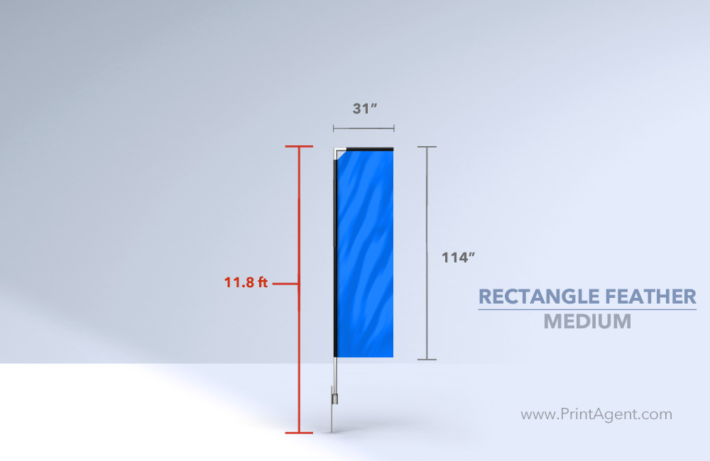 Rectangle Feather Flag (Medium)-11.8ft 1