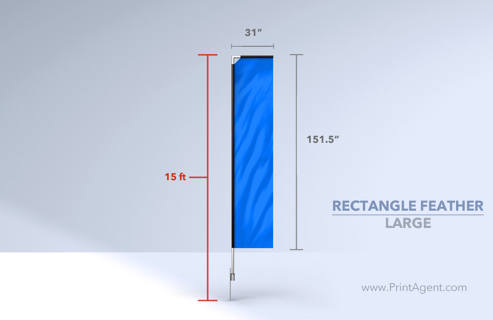 Rectangle Feather Flag (Large)-15ft 1