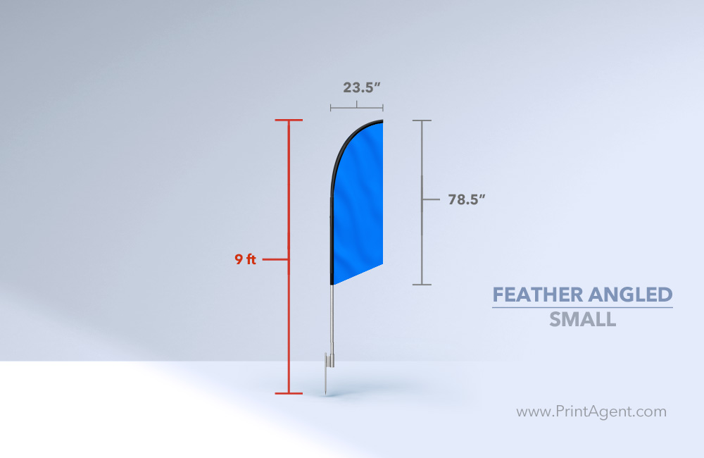 Feather Angled Flag ( Small ) 9ft. 1