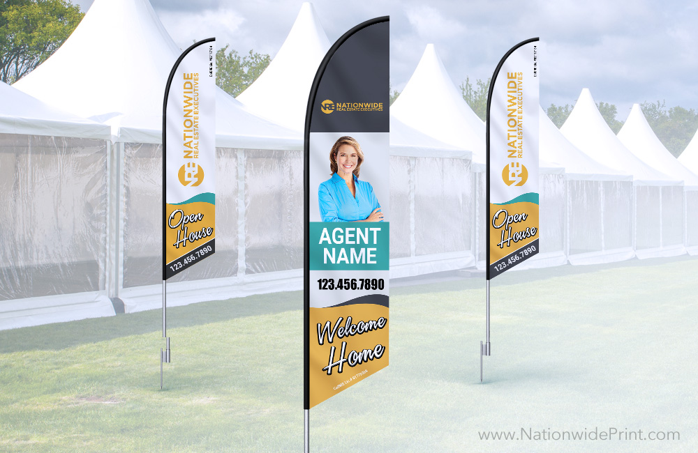 Feather Angled Flag ( Small ) 9ft. 1