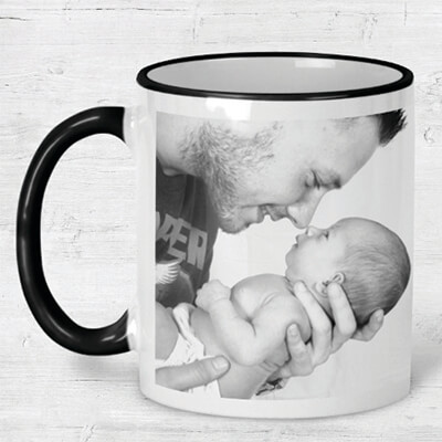 Colored Rim Mugs 11 oz Same Day Colored Mug Printing