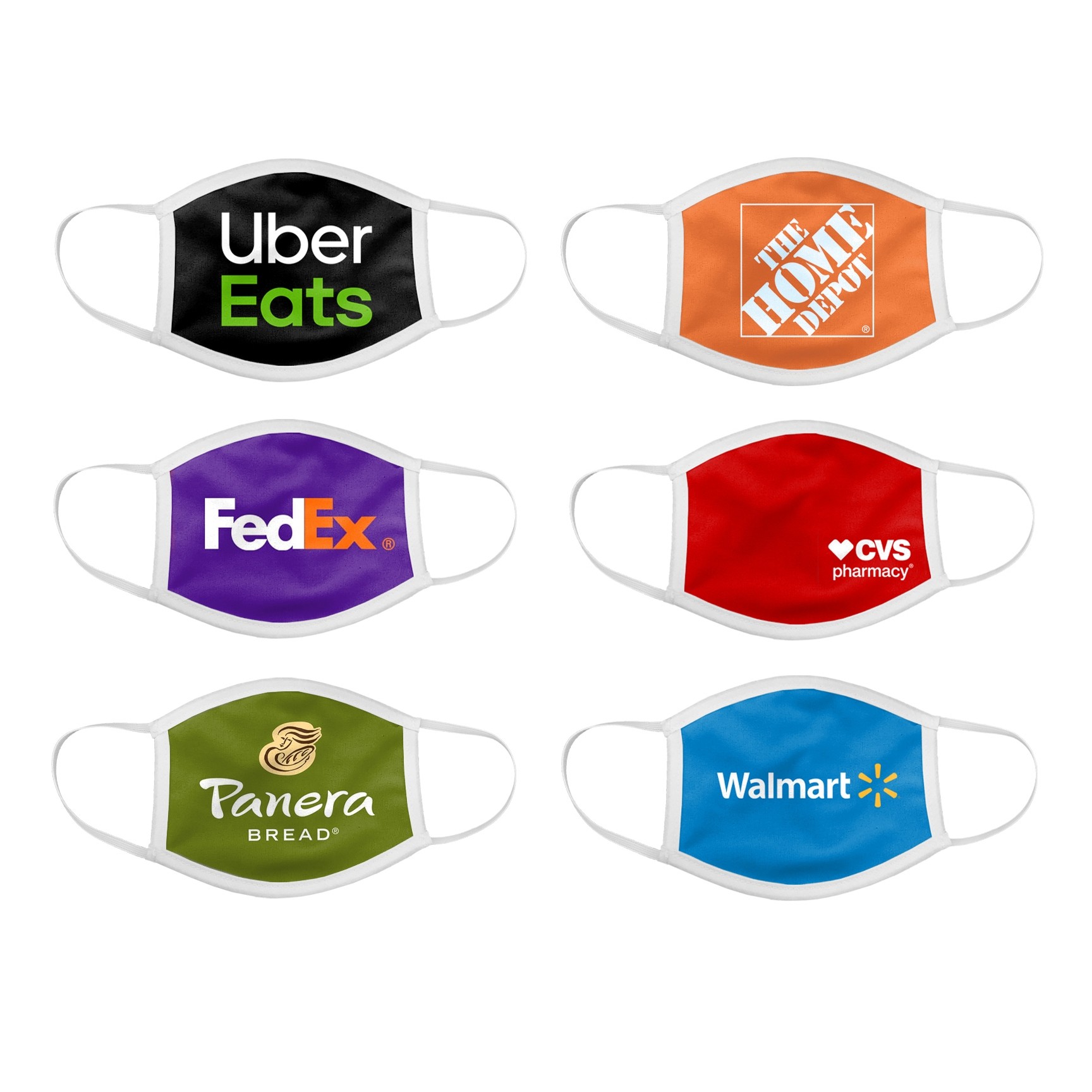 Face Mask Printing Full Color Dye Sub Color Trim Same day facemask printing