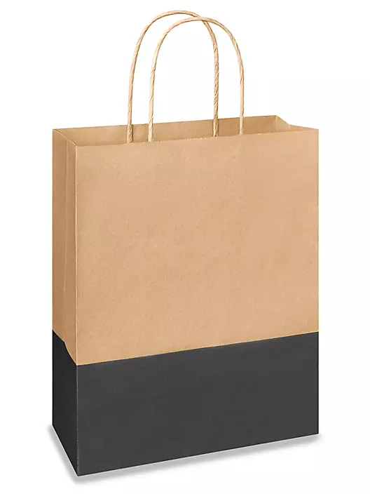 Custom Black 2 Tone Paper Bags
