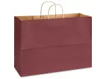 Custom Burgundy Uncoated Matte Paper Bags