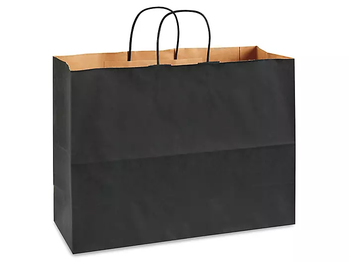 Custom Black Uncoated Matte Paper Bags