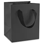 Custom Black Ribbon Handle Paper Bags