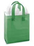 Custom Green Plastic Bag Loop Handles