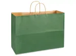 Custom Green Uncoated Matte Paper Bags