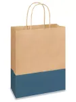 Custom Navy 2 Tone Paper Bags