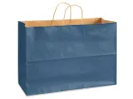 Custom Navy Uncoated Matte Paper Bags