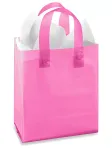 Custom Pink Plastic Bag Loop Handles