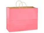 Custom Pink Uncoated Matte Paper Bags