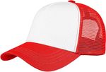 Custom Red & White  Trucker Hat Printing