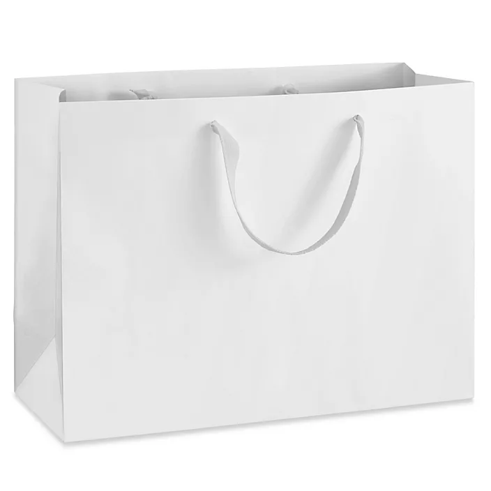 Custom White Uncoated Matte Paper Bags