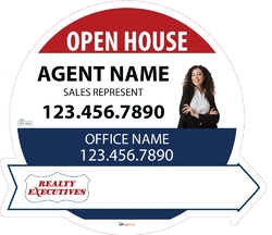 Realty Executives-Directional Signs-Circle-22x19-No2