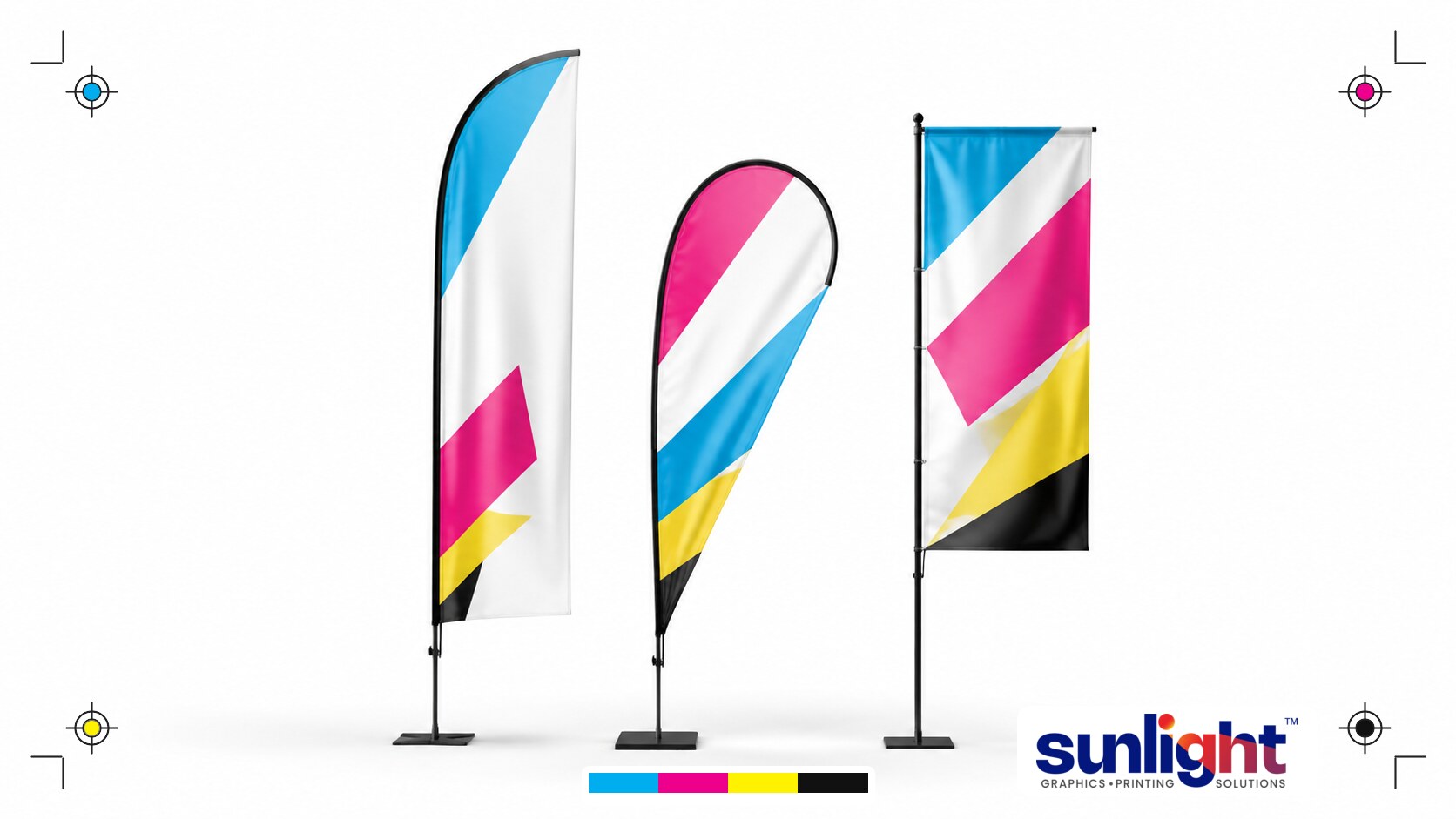 how to design and order custom flags for your business blog thumbnail by Sunlight Graphics