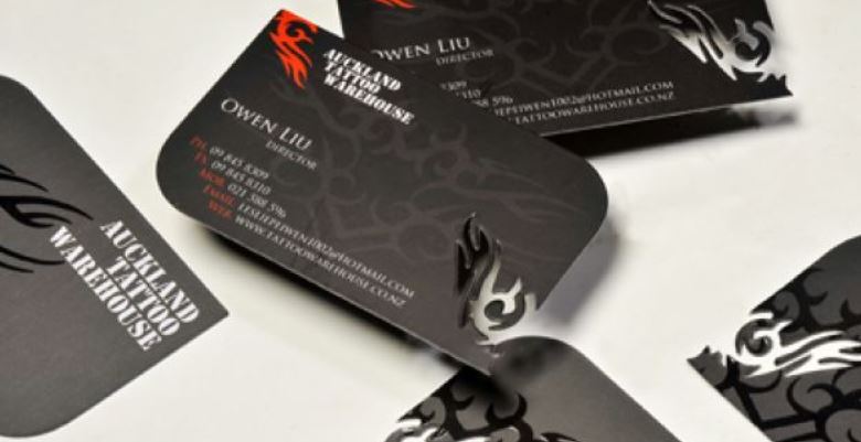 16pt Die-Cut Silk Business Cards