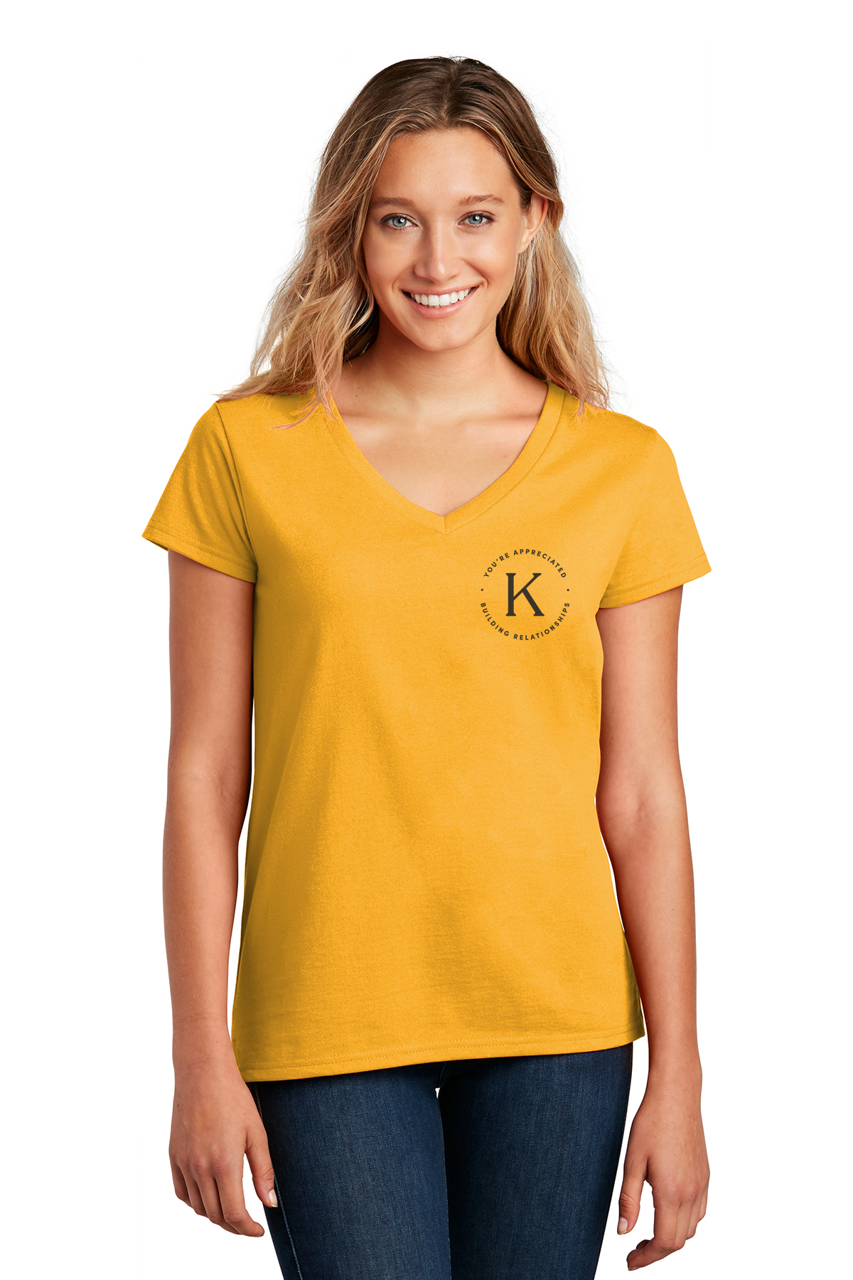 District Women’s Recycled V-Neck - DT8001