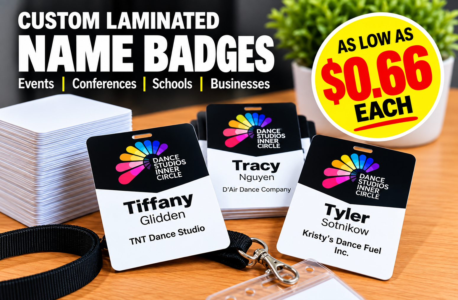 Custom Laminated Name Badges 1