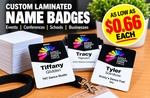 Custom Laminated Name Badges 1