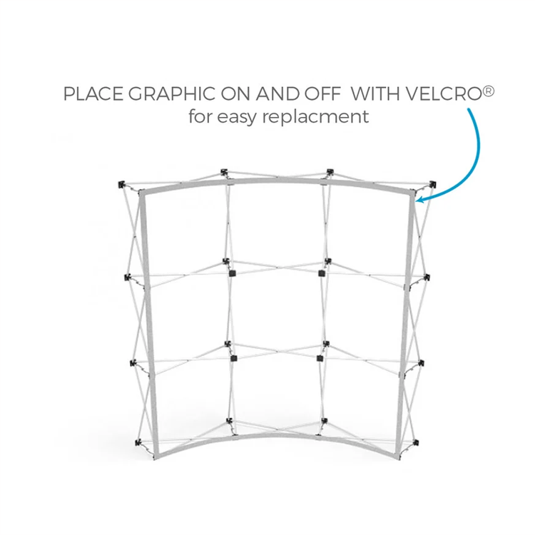 Fabric Pop Up Display  Curved 4