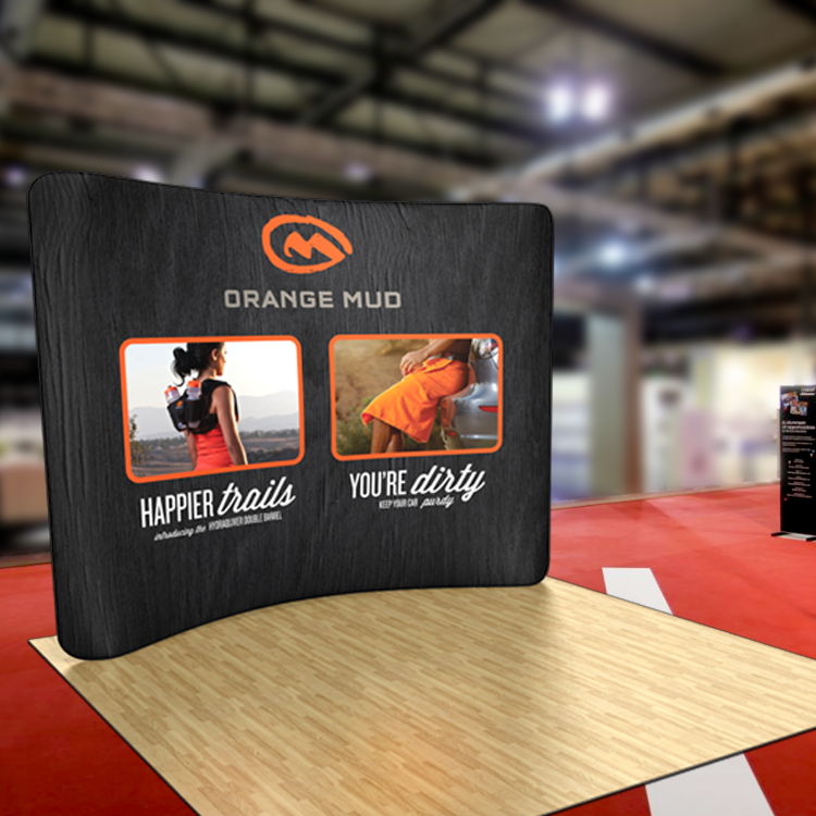 Curved Tension Pop-Up Display